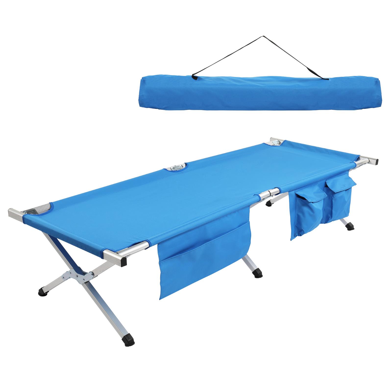 Ktaxon Folding Chaise Lounge Camping Sleeping Bed Cots Hiking Travel
