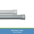 thumbnail image 4 of Kenney® Twist & Fit™ No Tools Rust-Resistant Coated Steel Straight Spring Tension Shower Curtain Rod, 42-72", Silver, 4 of 5