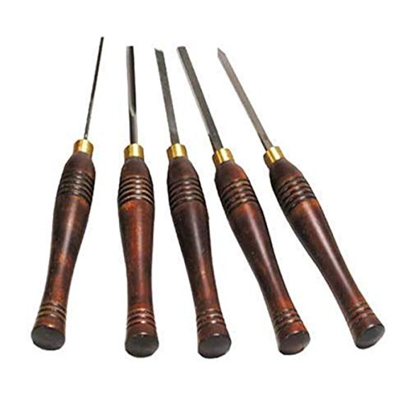 PSI Woodworking LCMINI2 Lathe Woodturning 5pc HSS Mini Chisel Set,one color