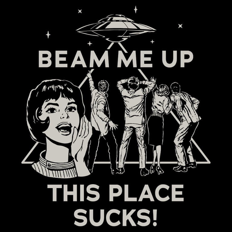 Netflix Junior's Stranger Things Vintage People Beam Me Up Joke T