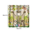 thumbnail image 3 of hengsof Spring Easter Shower Curtain for Bathroom Happy Easter Bunny Green Eucalyptus Shower Curtains Colorful Eggs Rabbits Decor Waterproof Fabric Bath Curtain Accessories, 3 of 7