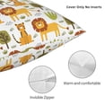 thumbnail image 3 of Pofeuu Tiger Lion Print Double-sided plush pillowcase Square Throw Pillow Covers Pillows Cover for Living Room Bedroom Sofa Couch Cushion Cover（No pillow core）-26"x26", 3 of 7