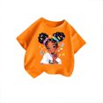 thumbnail image 2 of WOYY Little Girls Graphic Tee Round Neck Short Sleeve T-Shirt Cotton Summer Casual Tshirt, 2 of 4
