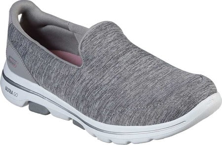 gray slip on skechers