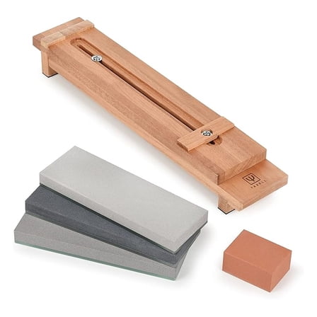 Glass Whetstone Kit - Made in Japan - 5 Piece Knife Sharpening Stone Set