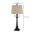 thumbnail image 5 of Table Lamp with Tubular Turned Resin Support and Pull Chain, Dark Bronze- Saltoro Sherpi, 5 of 5