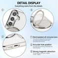 thumbnail image 5 of For Samsung Galaxy S25 5G / S24 5G Wallet Cell Cover, RFID Blocking, PU Leather,Compatible With MagSafe , With Flip Card Holder, Ultra Thin Electroplated Rotating Bracket Magneti Protective Cover, 5 of 6
