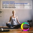 thumbnail image 4 of Intelligent LED Table Lamp, 5 in 1 Wireless Charger Night Light Lamp, App Control Bluetooth Speaker Alarm Clock, Home Office Study Bedside Charging Lamp for Bedroom Home Decor (Black), 4 of 8