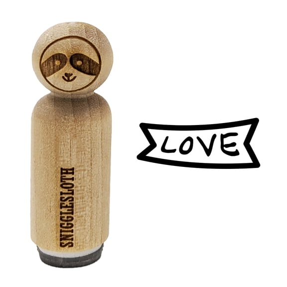 Love Banner Rubber Stamp for Scrapbooking Crafting Stamping - Medium 1 Inch