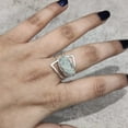 thumbnail image 3 of Natural Labradorite Ring, Rough Labra Gemstone Ring, Birthstone, Dual Band, 925 Sterling Silver, Womens Ring, Christmas, Thanksgiving, Handmade, Statement Jewelry, Rough Gemstone Jewelry, 3 of 6