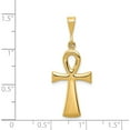 thumbnail image 4 of 14K Yellow Gold Egyptian Ankh Cross Pendant (36 X 15) Made In United States c2738, 4 of 6