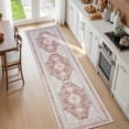 thumbnail image 3 of ARJINCUTE Boho Vintage Distressed Runner Rug Red 2'x8', Soft Machine Washable Foldable Non-Slip Carpet for Hallway Kitchen Entryway Bedroom Laundry, 3 of 9