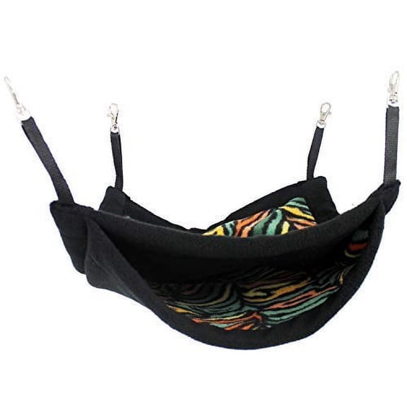 Exotic Nutrition Double Hammock- Hanging Hammock for Pet Rats, Ferrets, Sugar Gliders, Chinchillas, Squirrels & Other Small A