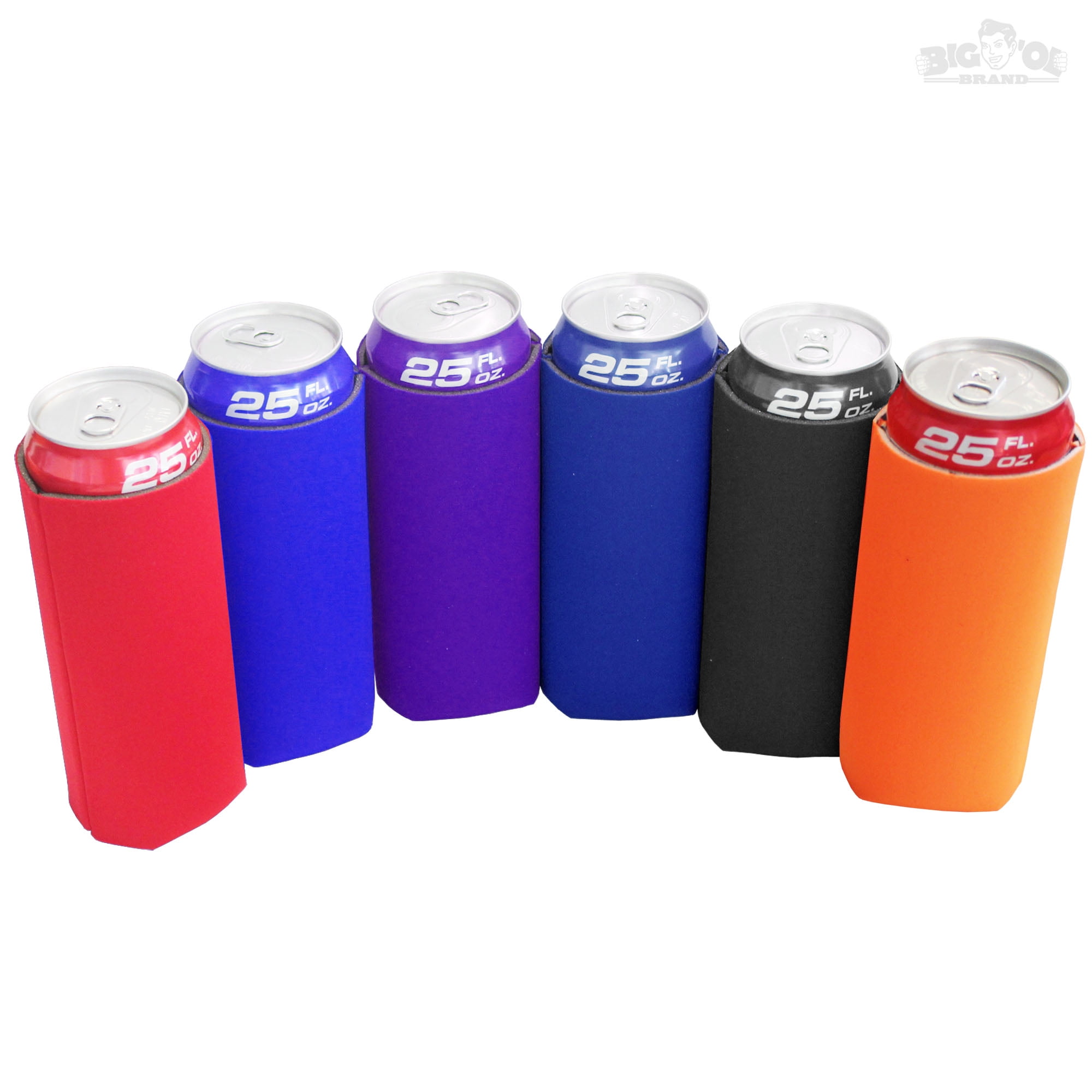 Logo Can Coolers Assorted Premium Collapsible Cooler Cans And Bottles Holder Colors May Vary Customizable Text Beer Drink Insulator Sleeve Assorted 50 pack