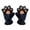 Black, variant on Cat Paws Gloves Cozy Animal Full Fingers Bear Claws Mittens Winter Plush Glove Halloween Prop for Kids Adults, Black