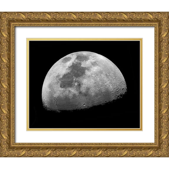 Chakraborty, Mainak 32x26 Gold Ornate Wood Framed with Double Matting Museum Art Print Titled - Oh Look At The Moon-Shes Shining Up There