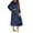 Blue, variant on WREESH Womens Long Nightgowns Sleepwear Fashion Fall And Winter New Long Sleeve Zipper Pajamas Home Wear Black