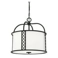 thumbnail image 3 of Matte Black Three Light Pendant from the Rockford Collection, 3 of 7