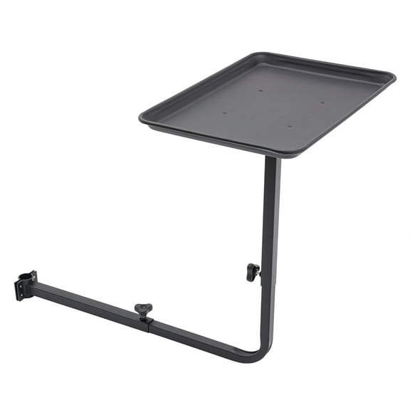 Rotating Black Aluminum Salon Tray 360 Degree Rotating for Barber Chairs Hairdressing Tools Tattoo,Chair-mounted