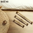 thumbnail image 3 of Goo-Ki Antique Brass Cabinet Knob Single Hole, Zinc Alloy Drawer Knob Cabinet Handles for Dresser and Cupboard, 6 Pack, 3 of 8
