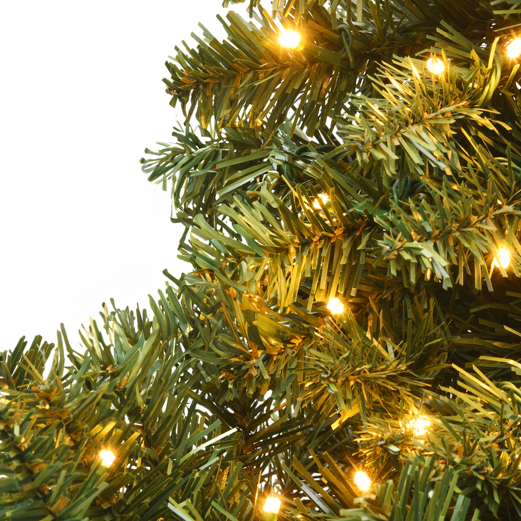 ModFusion 7.5ft Pre-Lit Artificial Christmas Tree, Holiday Decoration with 1346 Branch Tips, 550 Warm Lights, for Home, Office, and Party, Green