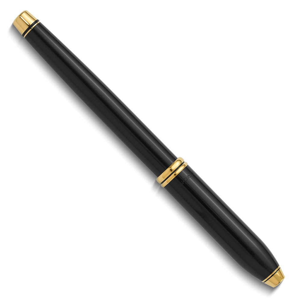 Townsend Black Lacquer with Gold Fountain Pen - Engravable Gift Item