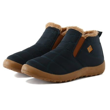 

Akiihool Womens Snow Boots Womens Snow Boots Winter Shoes Comfortable Slip On Outdoor Winter Shoes for Women (Blue 8.5)