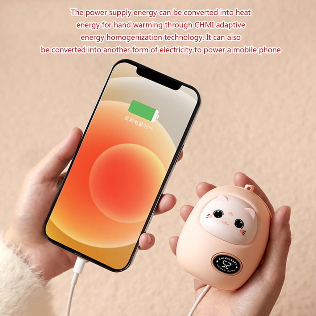 TIERPOP Portable Constant Temperature Hand Warmer Cartoon Pet USB Charging Warm Hand Treasure Multi-Function Hand Warmer