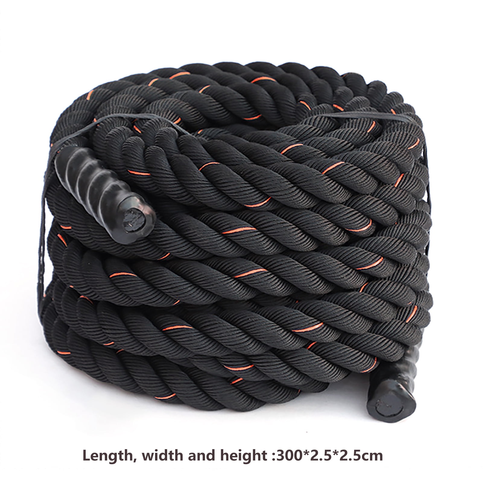 Opolski Weighted Jump Rope with Non-slip Handle Muscle Training Workout Heavy Skipping Rope Fitness Equipment Black & Yellow