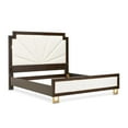 thumbnail image 5 of Michael Amini Belmont Place Cal. King Fabric & Wood Bed in Cream/Espresso, 5 of 14