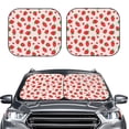 thumbnail image 2 of Xecao Strawberries for Foldable Car Sun Shades (2-Pack) offer sun protection with an easy-fold design for convenient windshield shading., 2 of 7