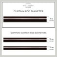 thumbnail image 5 of Exclusive Home Lancelot 1" Window Curtain Rod and Finial Set, Adjustable 36"-72", Matte Black, 5 of 8