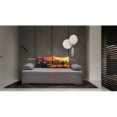 Grey Sofa Bed & Storage AVENUE ESF Modern Contemporary Mikhail Di Oro Collection