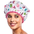 thumbnail image 2 of Gorro de ducha y gorro de baño reutilizables e impermeables Fashionista Diva, 2 of 7