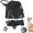 Black, variant on BORGEBY 3-Wheel Pet Stroller,Small and Medium Dog Cat Foldable Stroller with Storage Basket Cup Holder for Daily Walks & Outdoor Use(Black)