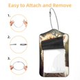 thumbnail image 2 of Alpaca Square PU Leather Luggage Tags - 2 Pack with Privacy Cover and Stainless Steel Ring - Suitable for Travel, Backpack, Handbag - Suitcase Tags, Travel Tag, 2 of 7