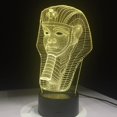 thumbnail image 2 of YSTIAN Egypt Pharaoh Shape 3D Illusion Led Night Light 7 Light Colors Table Lamp USB Led Luminaria 2018 Classic Gift Decoración De Dormitorio De Luz De Noche Led, 2 of 9