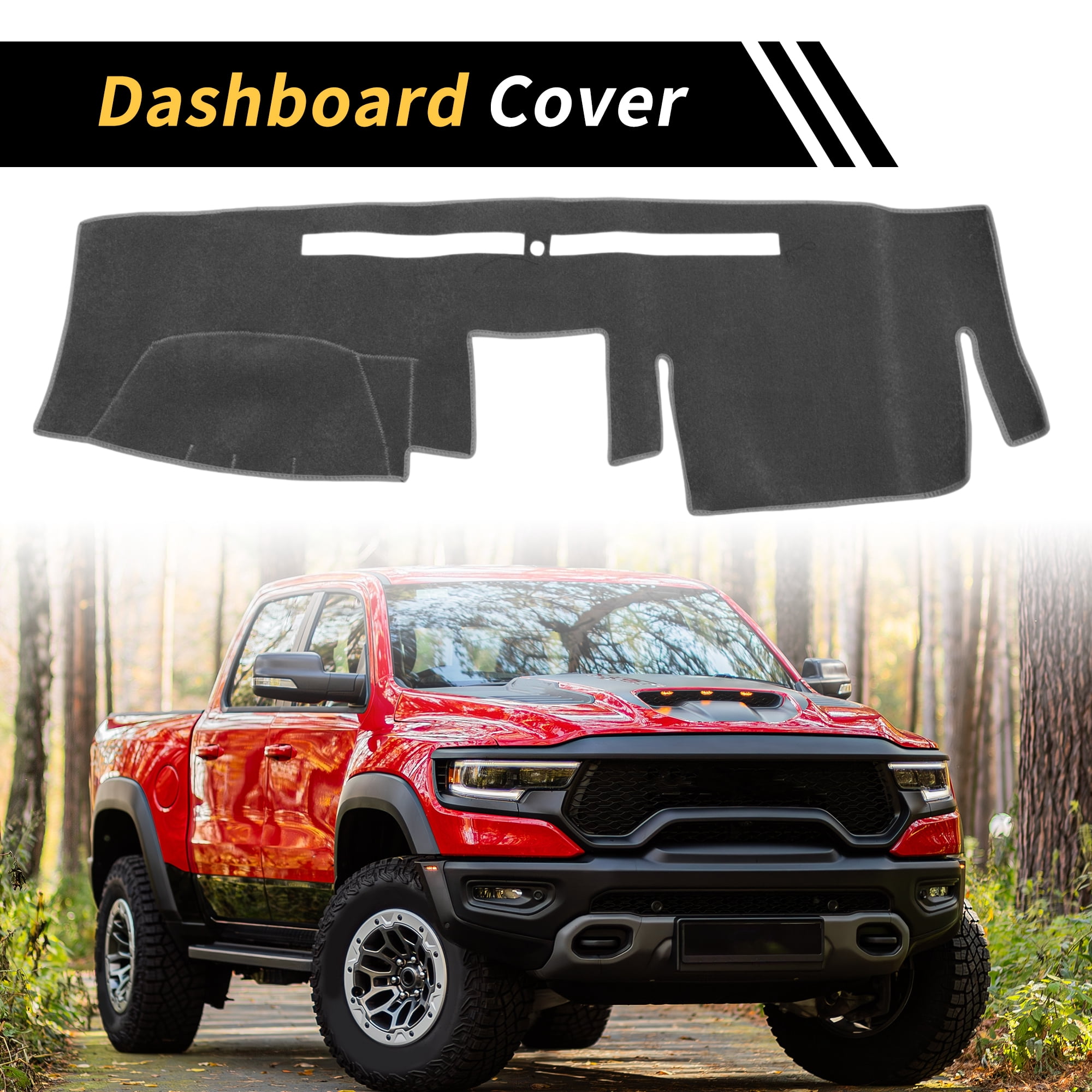 Unique Bargains Dash Cover for Nissan Frontier 2007-2021 for Suzuki Equator 2009-2012 Dash Board Mat Anti-Slip Dash Cover Mat Polyester Center Console Dashboard Cover Pad Carpet Gray