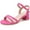 Hot Pink, variant on DADAWEN Women Chunky Sandals Open Toe Heels Hot Pink Sandals Ankle Strap 6 US