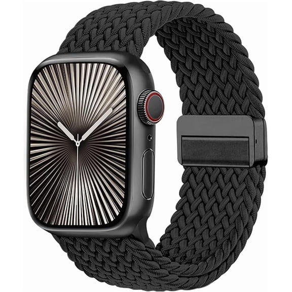 Braided Stretchy Solo Loop Compatible for Apple Watch Band 38mm 40mm 41mm 42mm 44mm 45mm 46mm 49mm for Women Men, Nylon Elastic Straps Wristbands for iWatch Series 11/10 9 8 7 6 5 4 3 SE/Ultra 3 2 1
