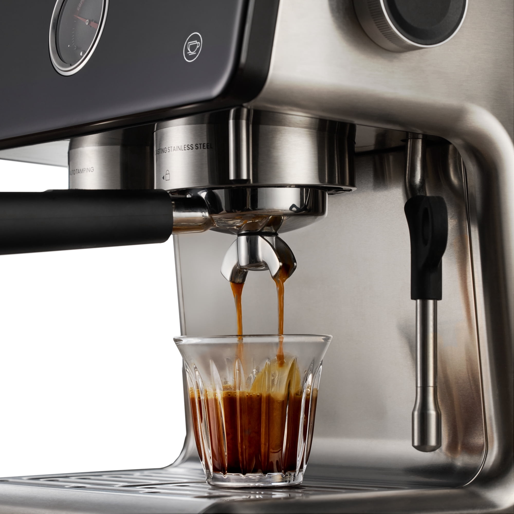 Coffee Espresso Machine with Grinder: Auto Distribute Tamp, 15-Bar Italian Pump, Temp Control, Cold Brew, Acaspresso Coffee Maker