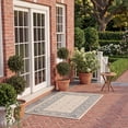 thumbnail image 3 of Safavieh Courtyard Derek Oriental Indoor/Outdoor Area Rug, Natural/Blue, 8' x 11', 3 of 10