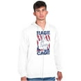 thumbnail image 3 of Street Fighter Vega Rage Cage USA Men Big & Tall Zip Hoodie Brisco Brands 3X, 3 of 5