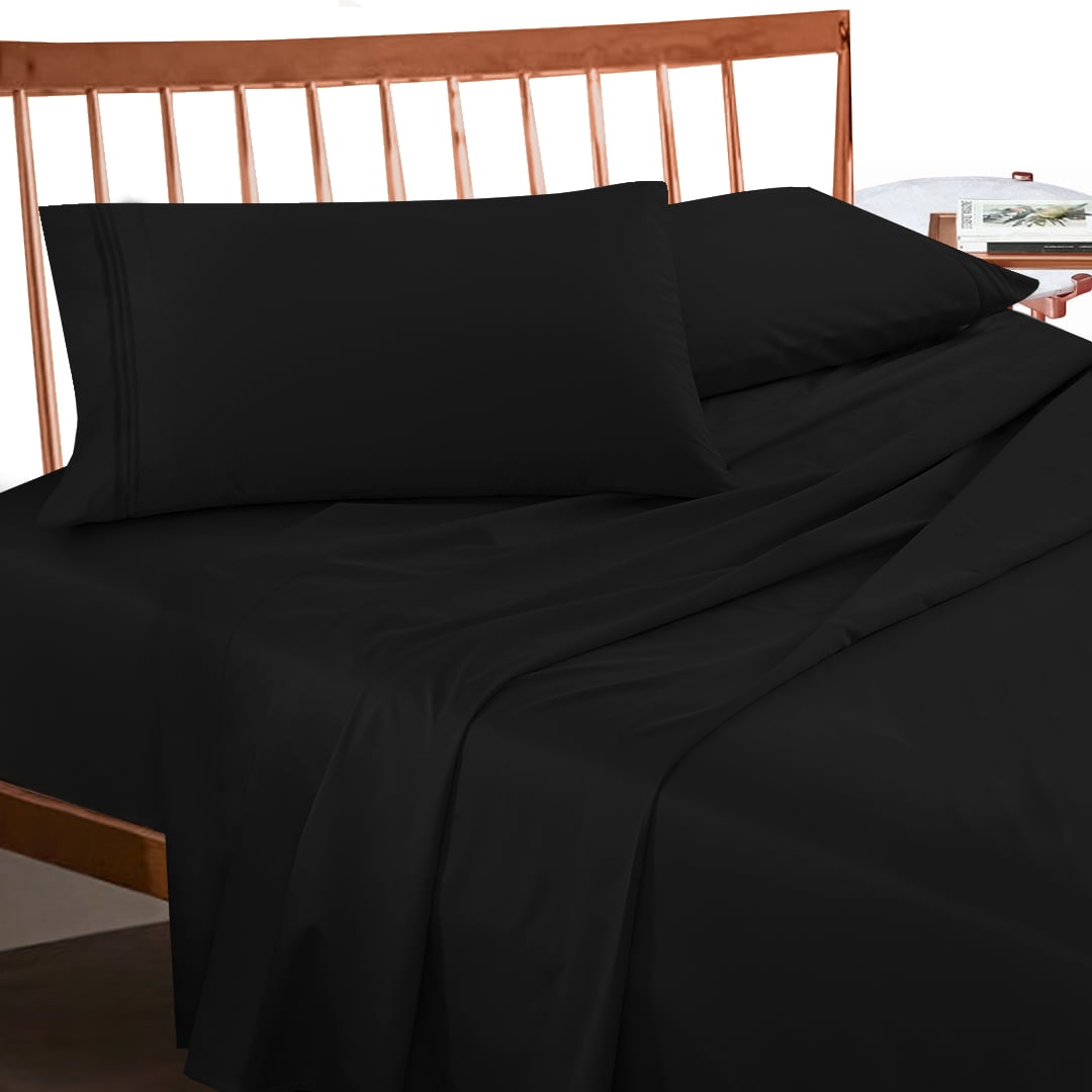 black extra deep fitted sheets