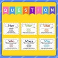thumbnail image 4 of 6 tarjetas de palabras de preguntas en inglés YONGSHENG decoración de aula Tamaño A4, 4 of 5
