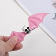 thumbnail image 4 of Unique Bargains 1 Pc Hair Clip Halloween Funny Bat Wing Skull Hair Clips for Women Pink, 4 of 5
