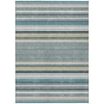 thumbnail image 2 of Addison Rugs Chantille Indoor/Outdoor Transitional Stripes Teal Machine Washable Rectangle Rug, 5' x 7'6", 2 of 8