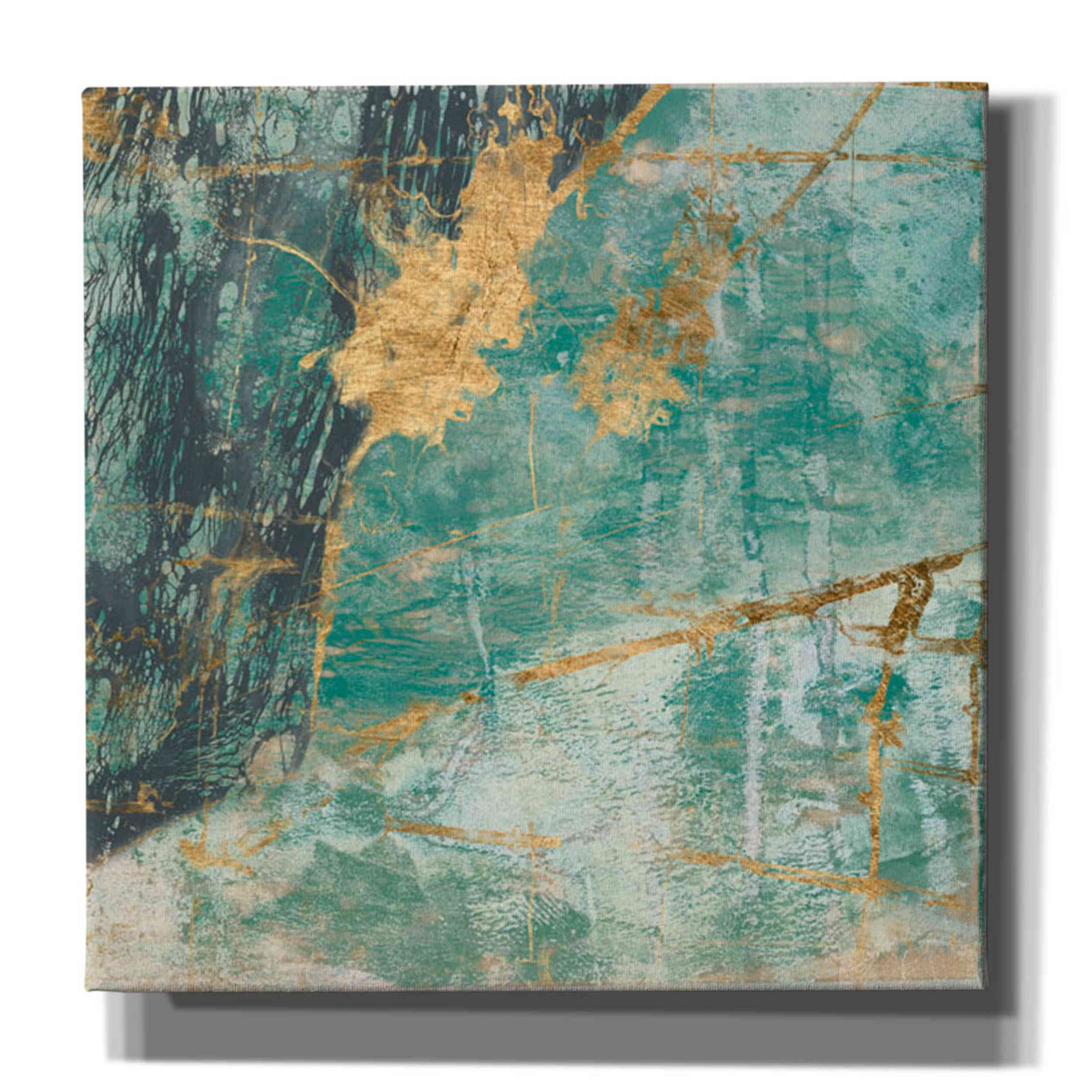 Epic Graffiti 'Teal Lace I' by Jennifer Goldberger Canvas Wall Art, 12 ...