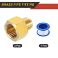 thumbnail image 3 of 2Pack Brass Pipe Fitting, 3/8 SAE Male x 1/2 SAE Female Pipe Adapter, 3 of 6