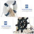 thumbnail image 2 of Decoración de velero, modelo de velero de madera, decoración de temática náutica para baño, 2 of 7